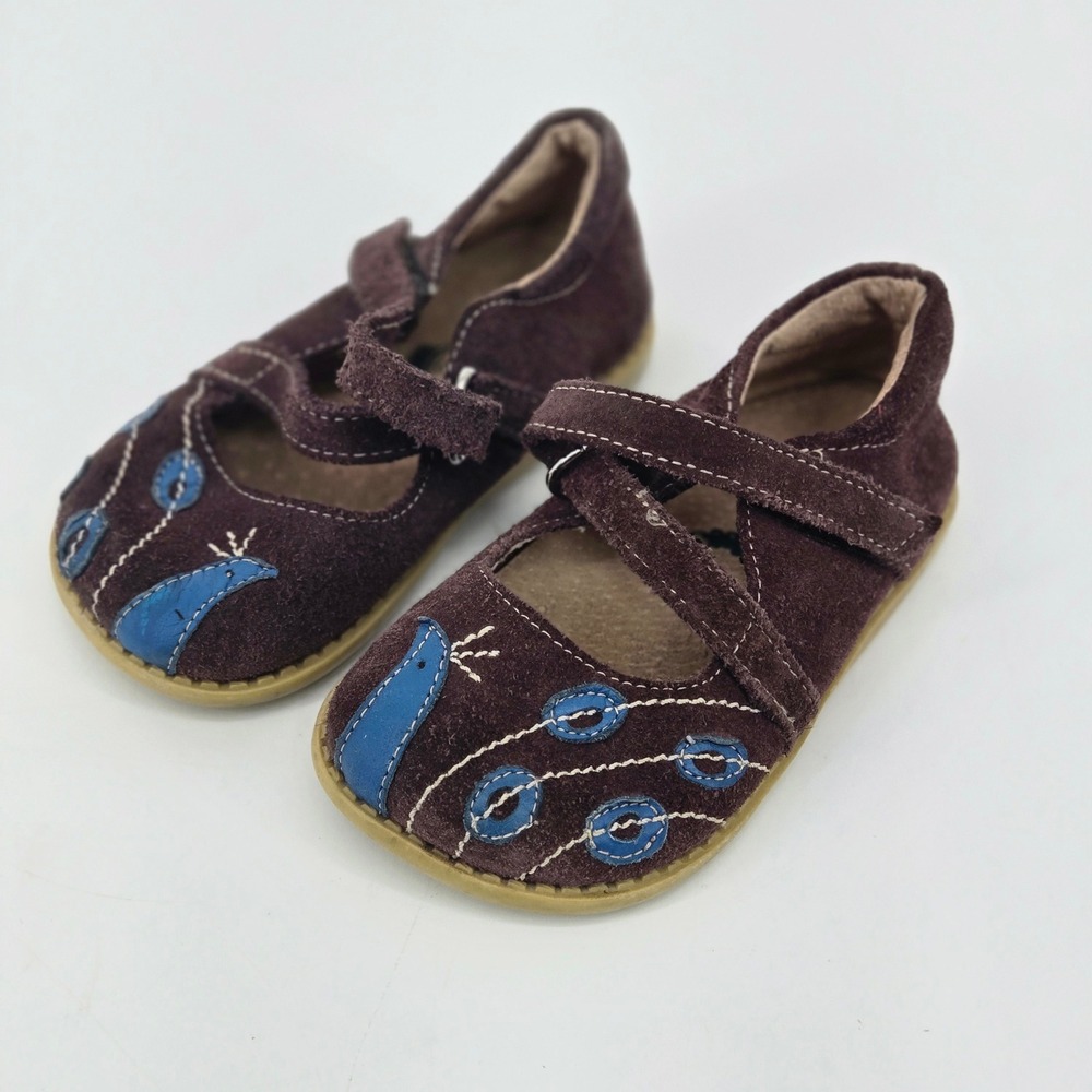 Livie & Luca Penelope Peacock Brown Suede Mary Jane Shoes Toddler Size 7 Retired